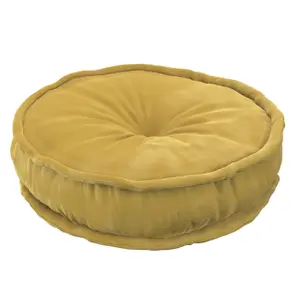 Γαλλικός πουφ Yellow Tipi Posh Velvet image-0