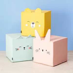 Κύβος πουφ Yellow Tipi Rainbow Rabbit image-1