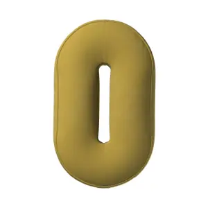 Μαξιλάρι αριθμός 0 από βελούδο Yellow Tipi image-0