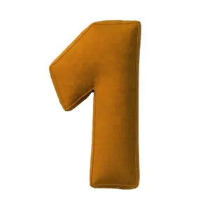 Μαξιλάρι αριθμός 1 από βελούδο Yellow Tipi image-0