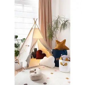 Μαξιλάρι αριθμός 3 με βρόχο Yellow Tipi image-2