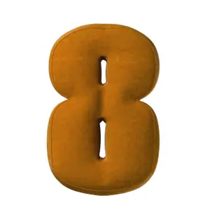 Μαξιλάρι αριθμός 8 από βελούδο Yellow Tipi image-0