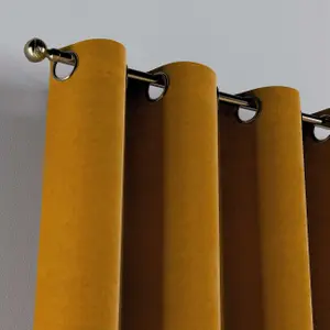 Κουρτίνα με θήκες Yellow Tipi Posh Velvet image-2