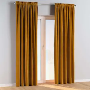 Κουρτίνα με φουσκωτά και φτερά Yellow Tipi Posh Velvet image-1