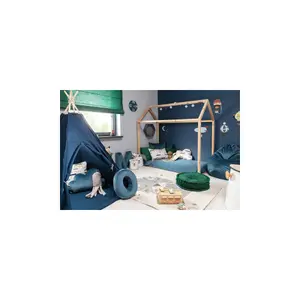 Πουφ Yellow Tipi Bowli Posh Velvet image-1