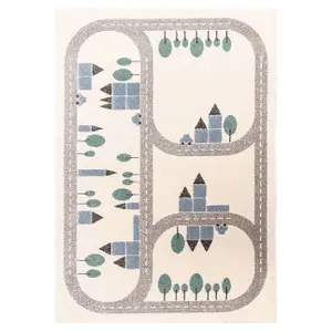 Scandinavian city bedroom rug Yellow Tipi