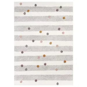 Child's bedroom rug Yellow Tipi Stripes and Dots