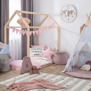 Child's bedroom rug Yellow Tipi Stripes and Dots image-1