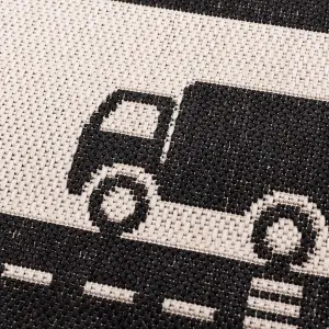 Child's bedroom rug Yellow Tipi Car Road image-1