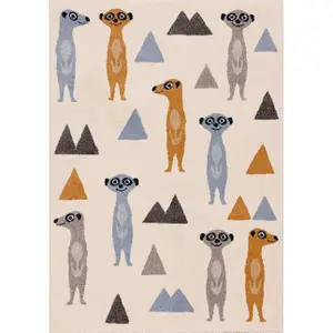 Bedroom carpet Yellow Tipi Funny Meerkat