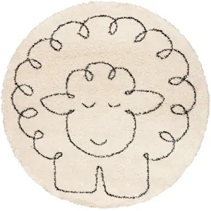 Bedroom carpet Yellow Tipi Fluffy Sheep