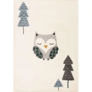 Sleeping owl rug Yellow Tipi