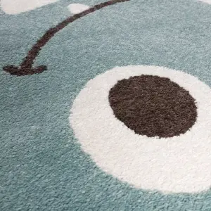 Round carpet Yellow Tipi Dinosaur image-1