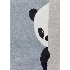 Child's bedroom rug Yellow Tipi Shy Panda