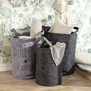 Förvaringskorg Yellow Tipi Love Felt image-1