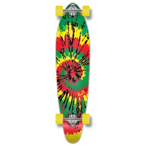 Longboard Yocaher Kicktail Tiedye Rasta