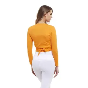 Long Sleeve Wrap Top Women Yogaessential Chakra image-1