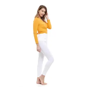 Long Sleeve Wrap Top Women Yogaessential Chakra image-4
