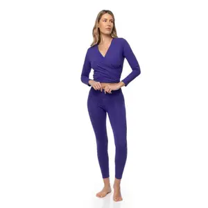 Long Sleeve Wrap Top Women Yogaessential Chakra image-2