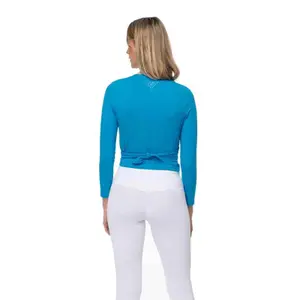 Long Sleeve Wrap Top Women Yogaessential Chakra image-1
