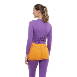 Long Sleeve Wrap Top Women Yogaessential Chakra image-1