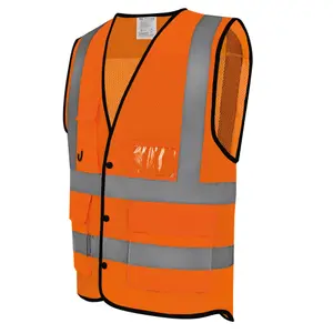 High Visibility Buttoned Safety Vest Yoko Eco Superior image-2