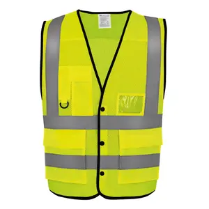 High Visibility Buttoned Safety Vest Yoko Eco Superior image-0