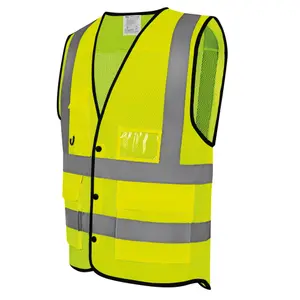 High Visibility Buttoned Safety Vest Yoko Eco Superior image-2