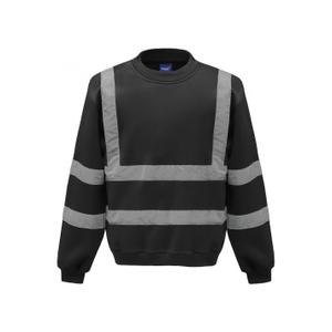 yhvj510-black-sweatshirt-high-visibility-crewneck-yoko-black