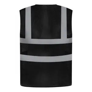 High visibility safety vest - recycled open mesh Yoko image-1