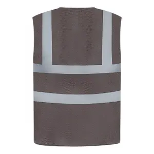 High visibility safety vest - recycled open mesh Yoko image-1