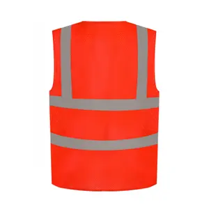 High visibility safety vest - recycled open mesh Yoko image-1