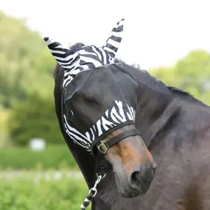 Zebra Fly Mask for Horse York image-0