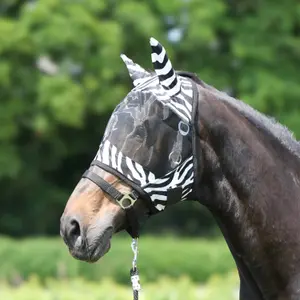 Zebra Fly Mask for Horse York image-1