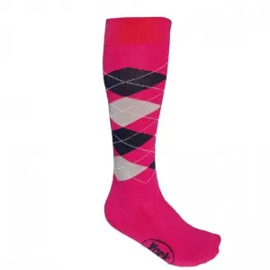 Chaussettes hautes d'équitation York Karo image-0