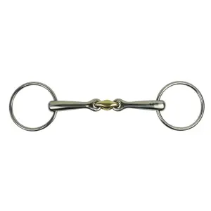 Double Break Bit for Horse Curvature with Copper York image-0