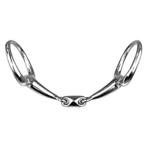 Mors 2 Rings Anatomical Bit for Horse, Olive, Double Joint York image-1