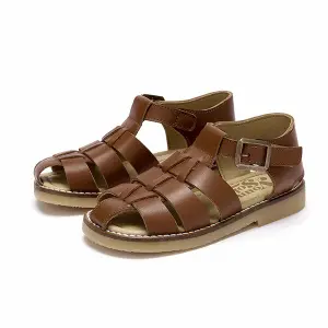 Leather baby girl sandals Young Soles Noah image-0