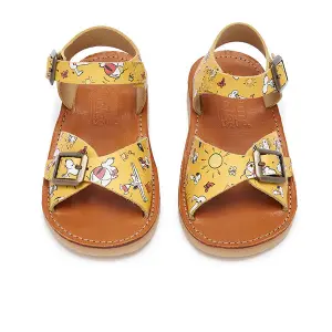 Leather baby sandals Young Soles Sonny Snoopy Sun Printed image-2