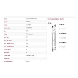 Motorcycle Fork Upgrade Kit YSS Honda NC 750 X ABS image-2