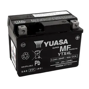 Batteria moto senza manutenzione attivata Yuasa YTX4LFA image-0