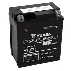 Batteria moto senza manutenzione attivata Yuasa YTX7LFA