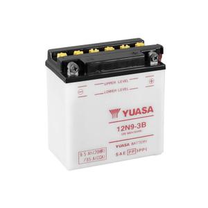 Conventional motorcycle battery without acid pack Yuasa 12N9-3B