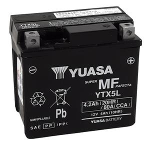 Motorcycle battery Yuasa W/C YTX5L FA