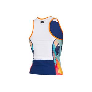 Camiseta de triatlón sin mangas para mujer Z3R0D Racer Kubik Block image-1