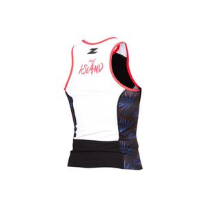 Camiseta de triatlón sin mangas para mujer Z3R0D racer The Island image-1