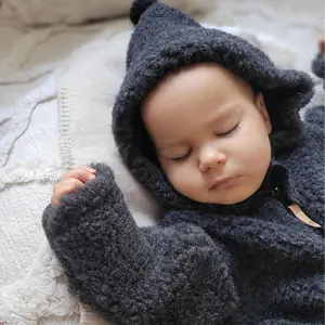 Veste à capuche en laine enfant Zaffiro Meri Nevada image-1