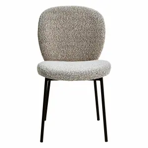 Bouclette wool effect dining chair Zago Alba image-0