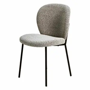 Bouclette wool effect dining chair Zago Alba image-1