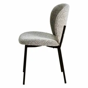 Bouclette wool effect dining chair Zago Alba image-3